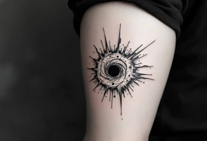 2 different universe's on each side of a black hole tattoo idea