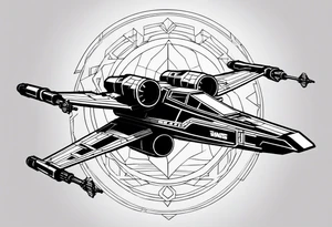 Starwars x wing tattoo tattoo idea