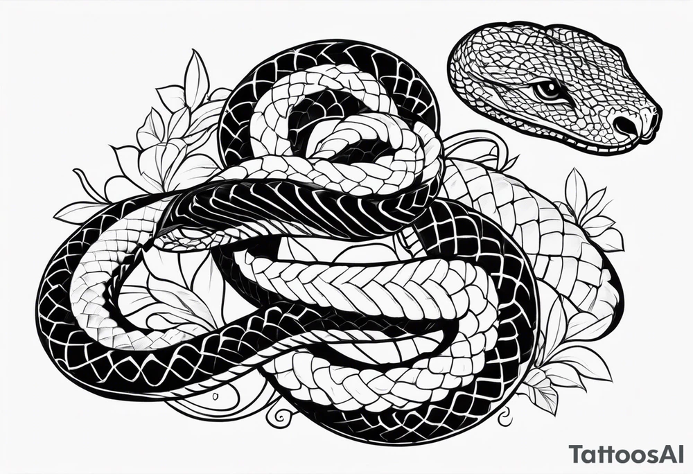 Aggresive Long Snake "phyton" with a sword, this design must be in a vertical vertical proportion. tattoo idea