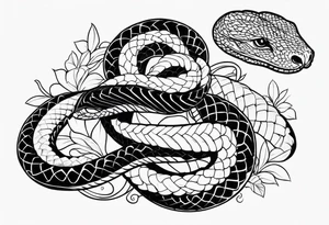 Aggresive Long Snake "phyton" with a sword, this design must be in a vertical vertical proportion. tattoo idea