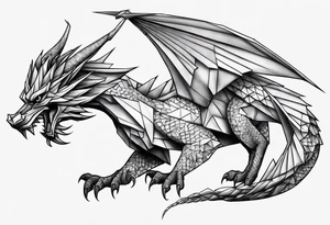 Origami dragon tattoo idea