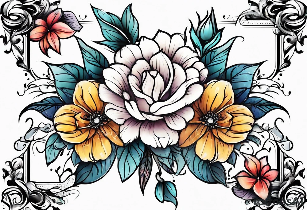 Flowers on finger tattoo idea