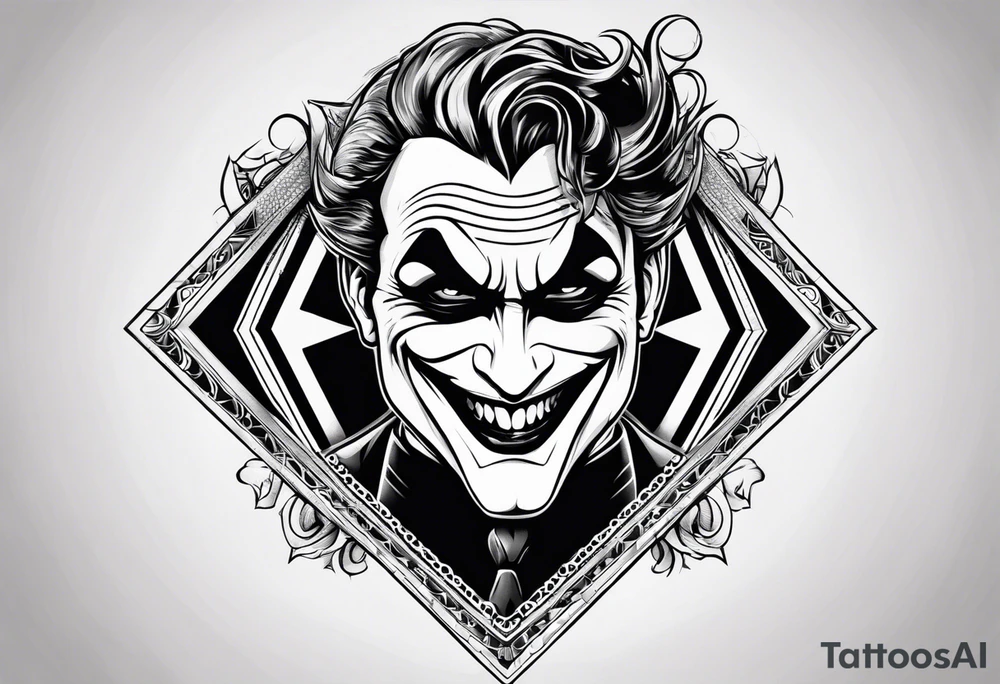 joker playing card neck tattoo tattoo idea