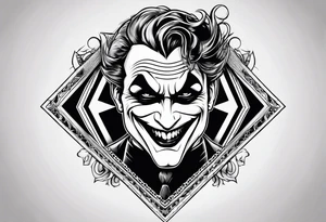 joker playing card neck tattoo tattoo idea