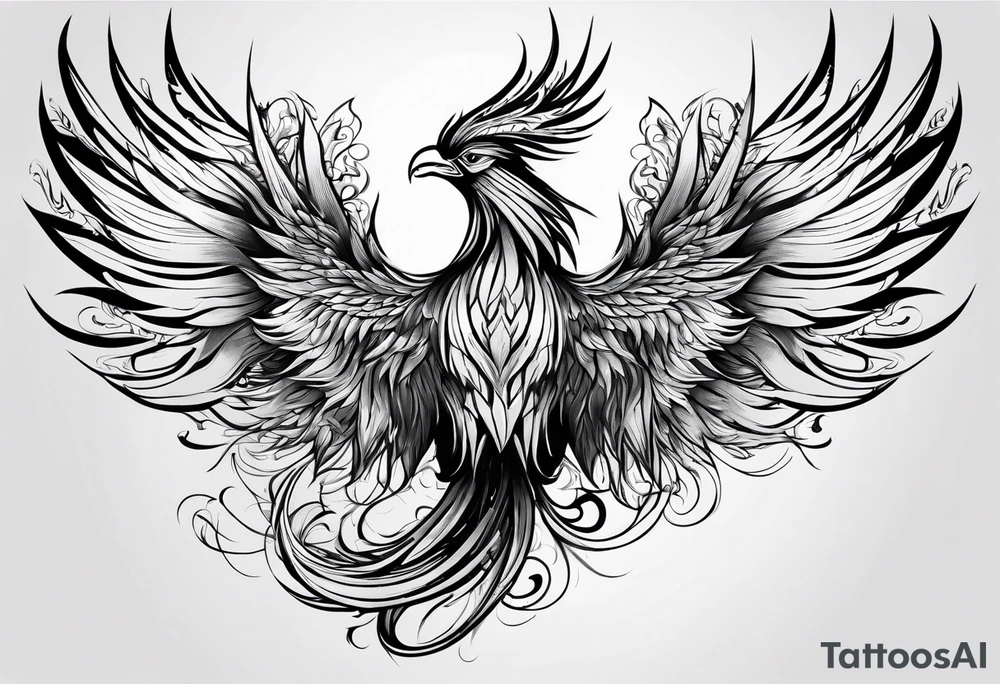 phoenix in fire tattoo idea