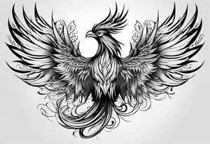 phoenix in fire tattoo idea