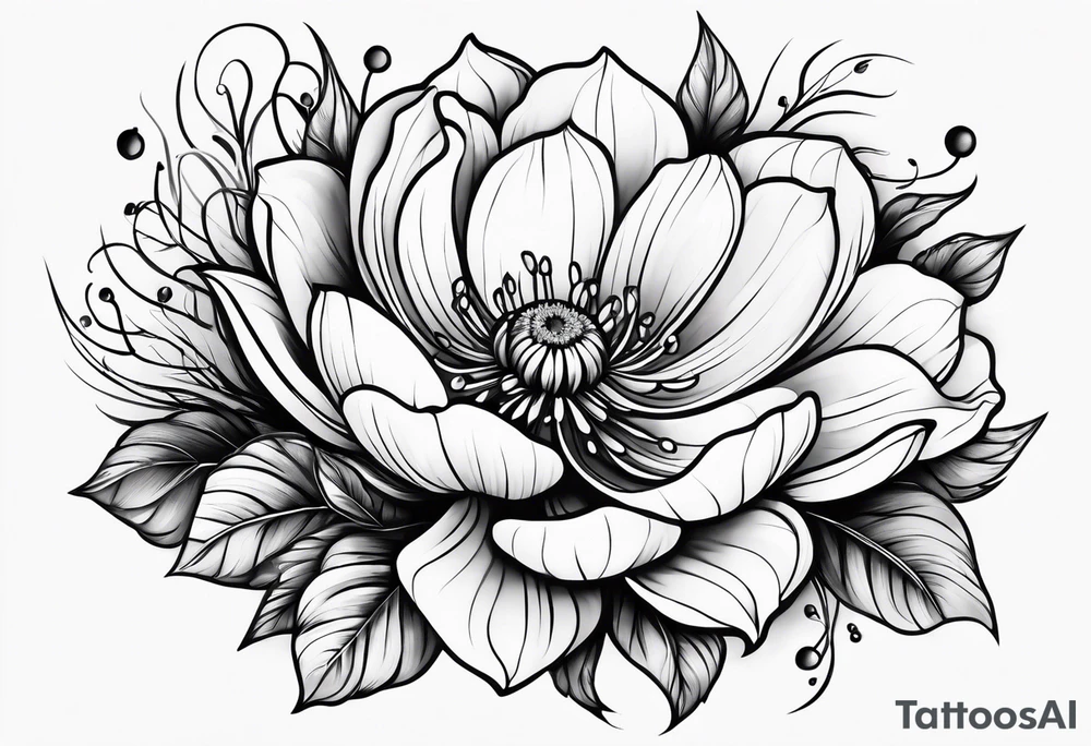 A beautiful flower tattoo idea