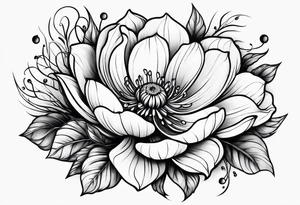 A beautiful flower tattoo idea