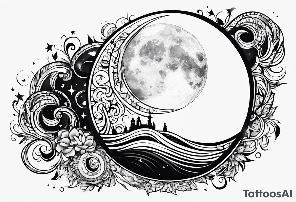 Moon lives in the lining of your skin tattoo idea
