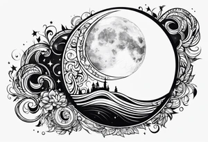 Moon lives in the lining of your skin tattoo idea
