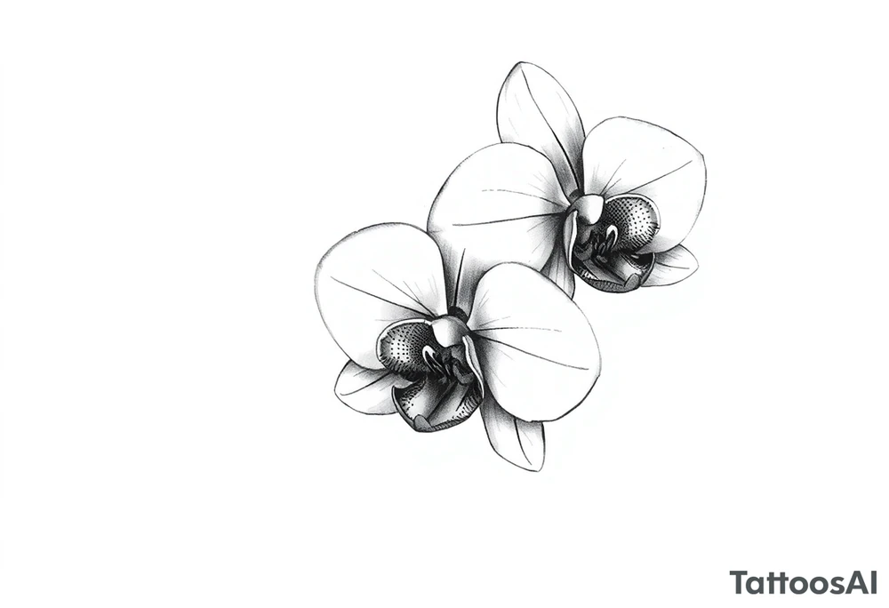 Small orchid tattoo idea