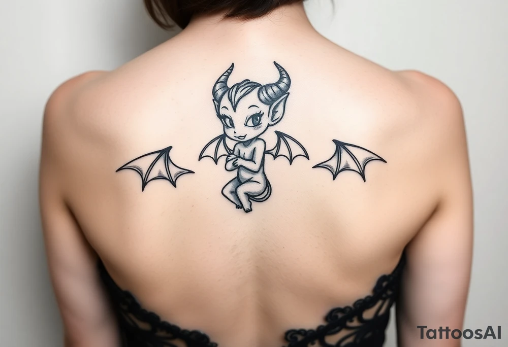Sexy devil tattoo idea