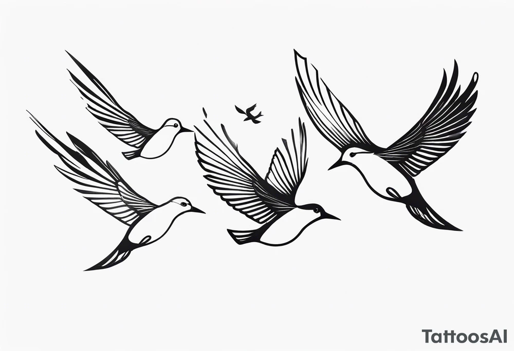 Flying Birds tattoo idea
