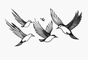 Flying Birds tattoo idea
