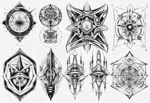 Geometrical symmetry tattoo idea