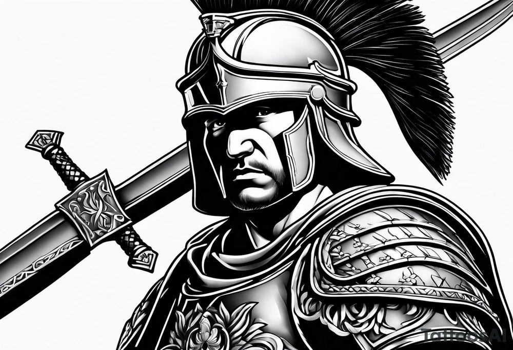 Roman soldier tattoo idea