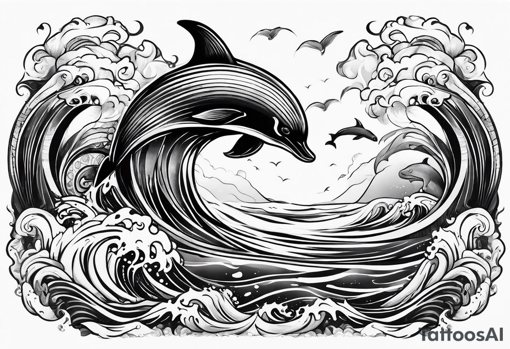 Ocean theme tattoo idea