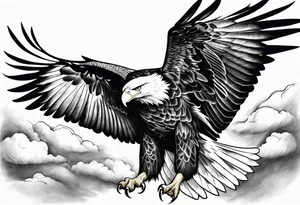 Flying 
Eagle in the sky tattoo idea