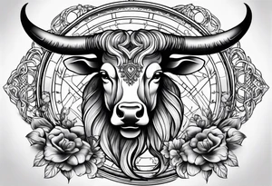 Gemini taurus zodiac symbols 
combined tattoo idea