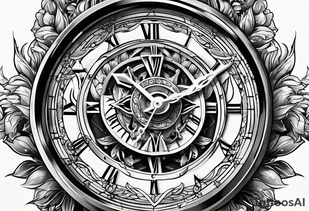 April 20 watch dial tattoo idea