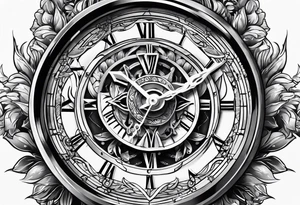 April 20 watch dial tattoo idea