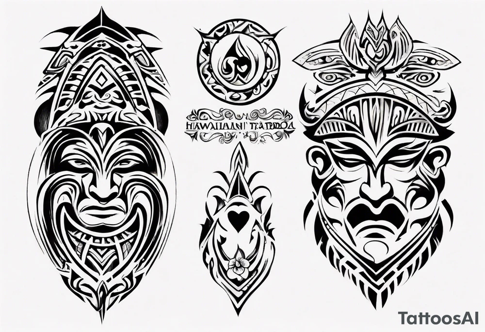 Hawaiian tribal tattoo describing a fathers love for his son tattoo idea
