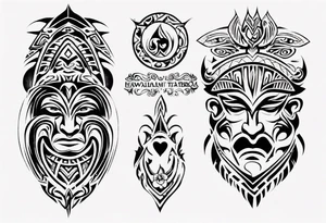 Hawaiian tribal tattoo describing a fathers love for his son tattoo idea