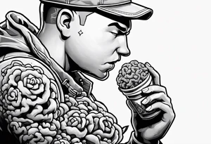 Vault boy eating brains tattoo idea