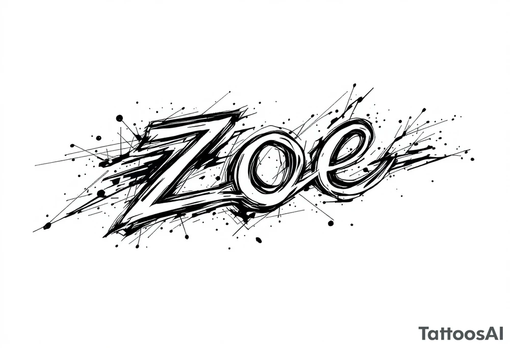 About zoe name tattoo idea