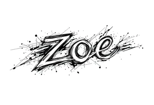 About zoe name tattoo idea