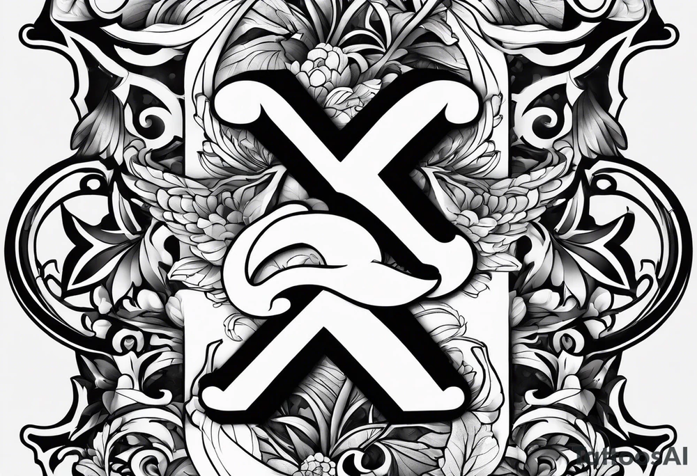 the letters A W R tattoo idea