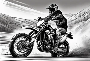 Sister and brother riding dirtbikes together tattoo idea