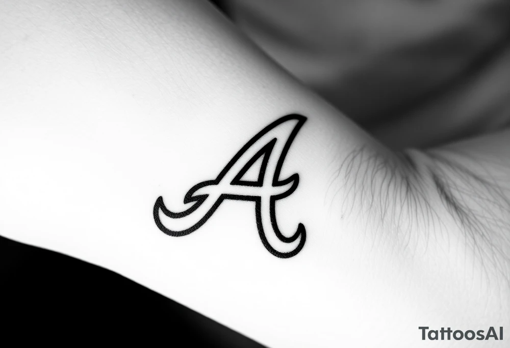 Atlanta Braves logo letter “A” tattoo idea