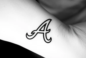 Atlanta Braves logo letter “A” tattoo idea
