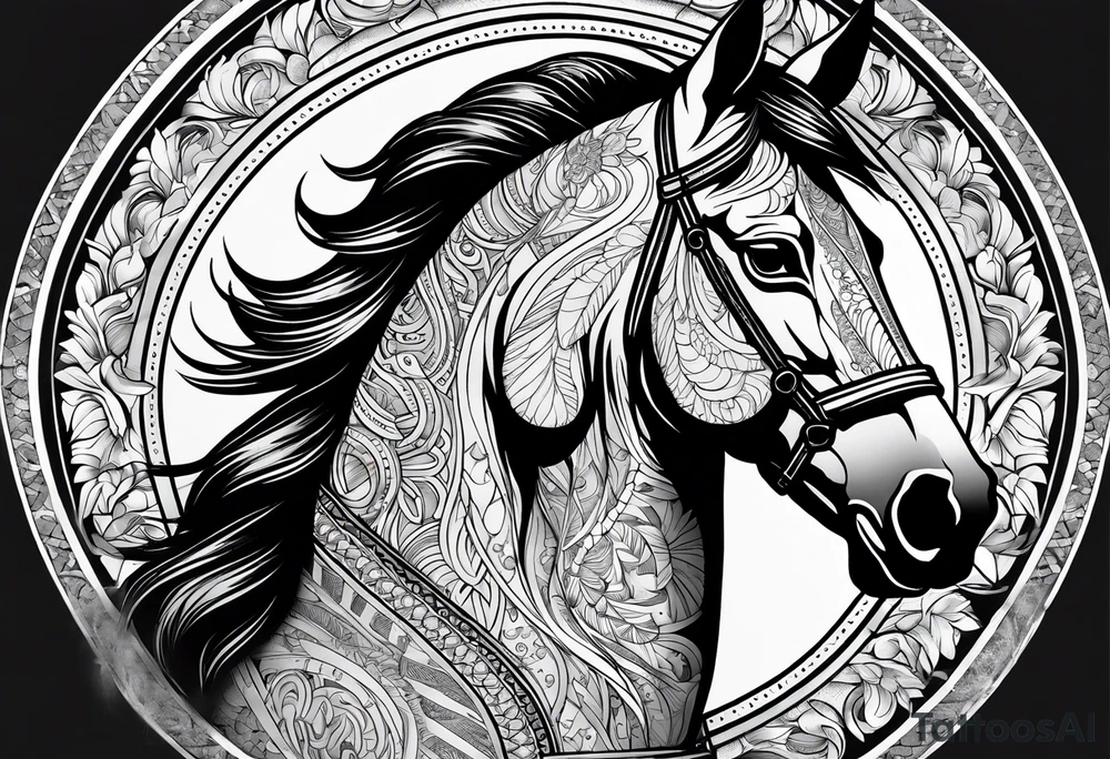 Pferd mandala tattoo idea