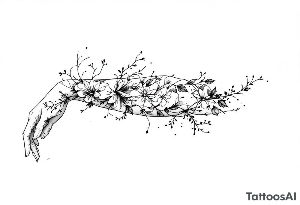 Размытые линии, мифология, свободно tattoo idea