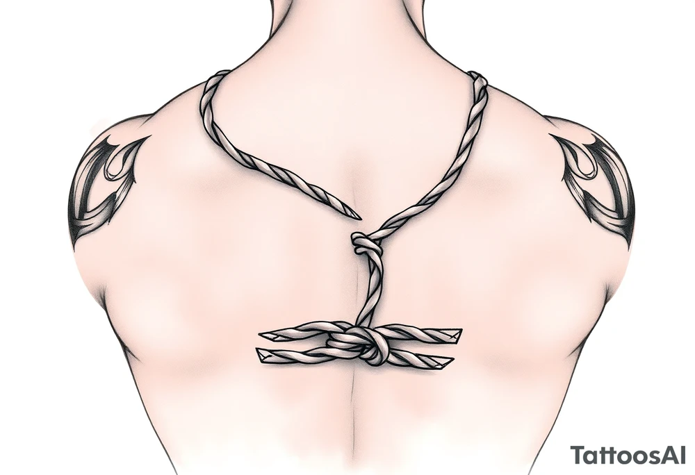 Male gimp tied up tattoo idea