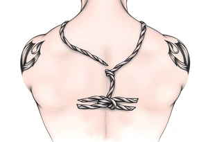 Male gimp tied up tattoo idea