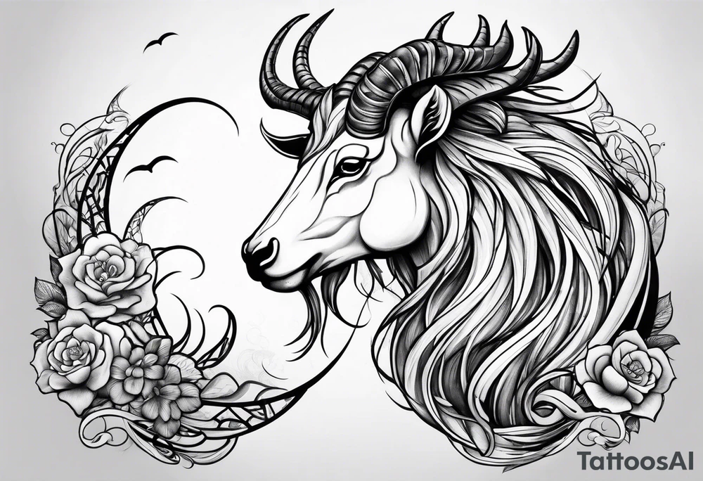 Sea goat tattoo idea