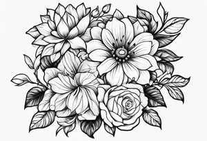 vines flowers tattoo idea