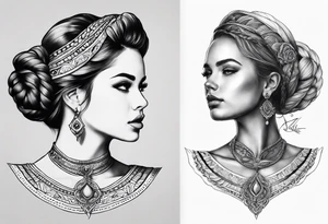 Womens history collarbone tattoo tattoo idea