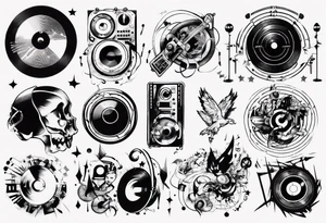 techno music sound tattoo idea