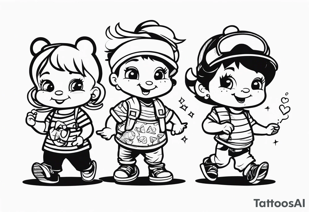 3 TODDLERS tattoo idea