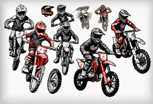 mini motorcross doing a jump tattoo idea