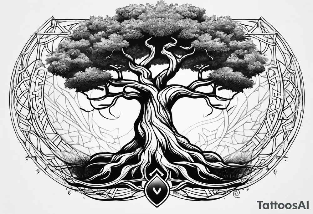 Yggdrasil petit simplist tattoo idea