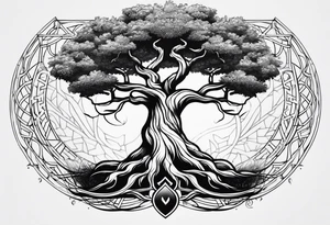 Yggdrasil petit simplist tattoo idea