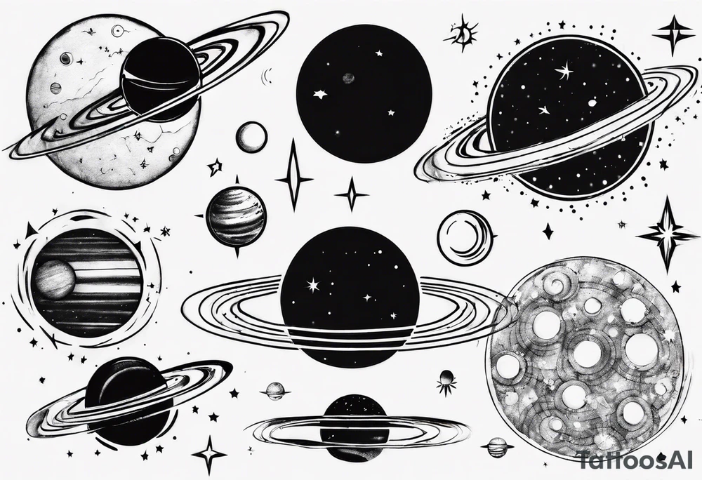 solar system tattoo idea