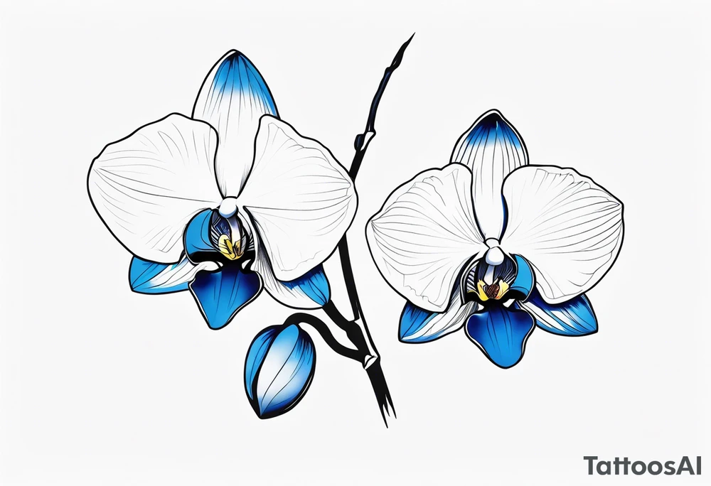 Blue orchid tattoo idea