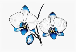 Blue orchid tattoo idea