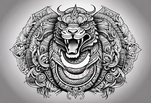 Aztec snake tattoo idea